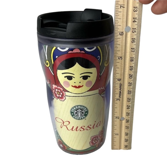 Starbucks Rare Russia Nesting Doll Plastic Coffee Tea Tumbler Russian Matryoshka - Picture 13 of 15